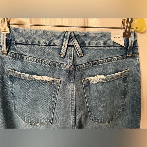 NWT Good American jeans, straight leg, size 25 - Picture 5 of 8